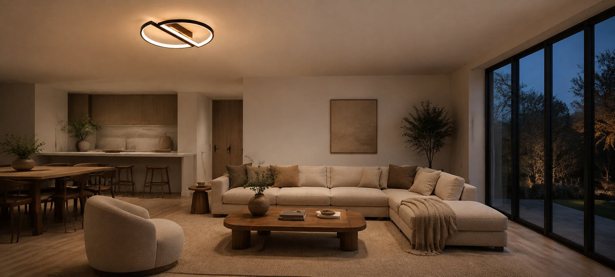 VECTOR ARCUS 52W LED Chandelier with Remote Control, 2 Elements, Cool/Warm/Neutral Light, Dimmable, Black, imaginea 14