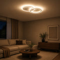 Lustra LED cu telecomanda LUCY 27W, 2 Cercuri, lumina Rece/Calda/Neutra, Dimabila, Alb