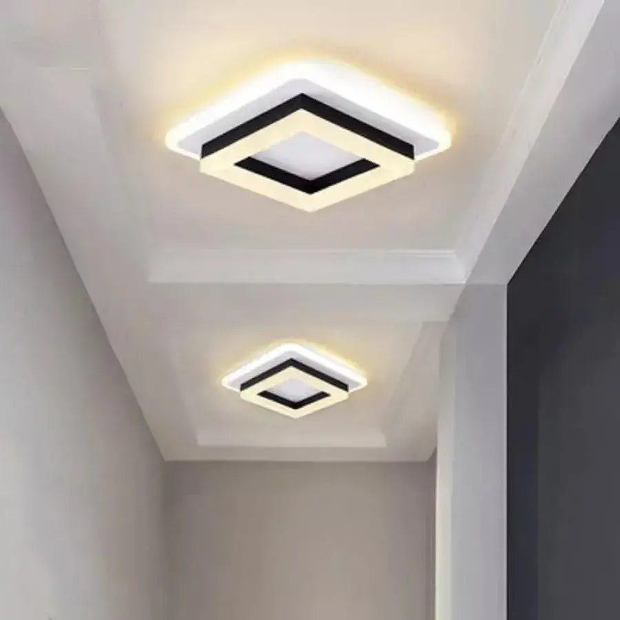 MODERNÝ LED lustr 25 W, Rozmery 19,5 × 19,5 cm, Šetrancový, Studené/Teplé/Neutrálne svetlo, Čierny, imaginea 6