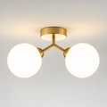 Lustra LED si cristal ORBS, 31cm, 2xG9, Globuri, Auriu