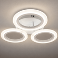Lustra LED MARA 27W, 3 Cercuri, lumina Neutra, Alb