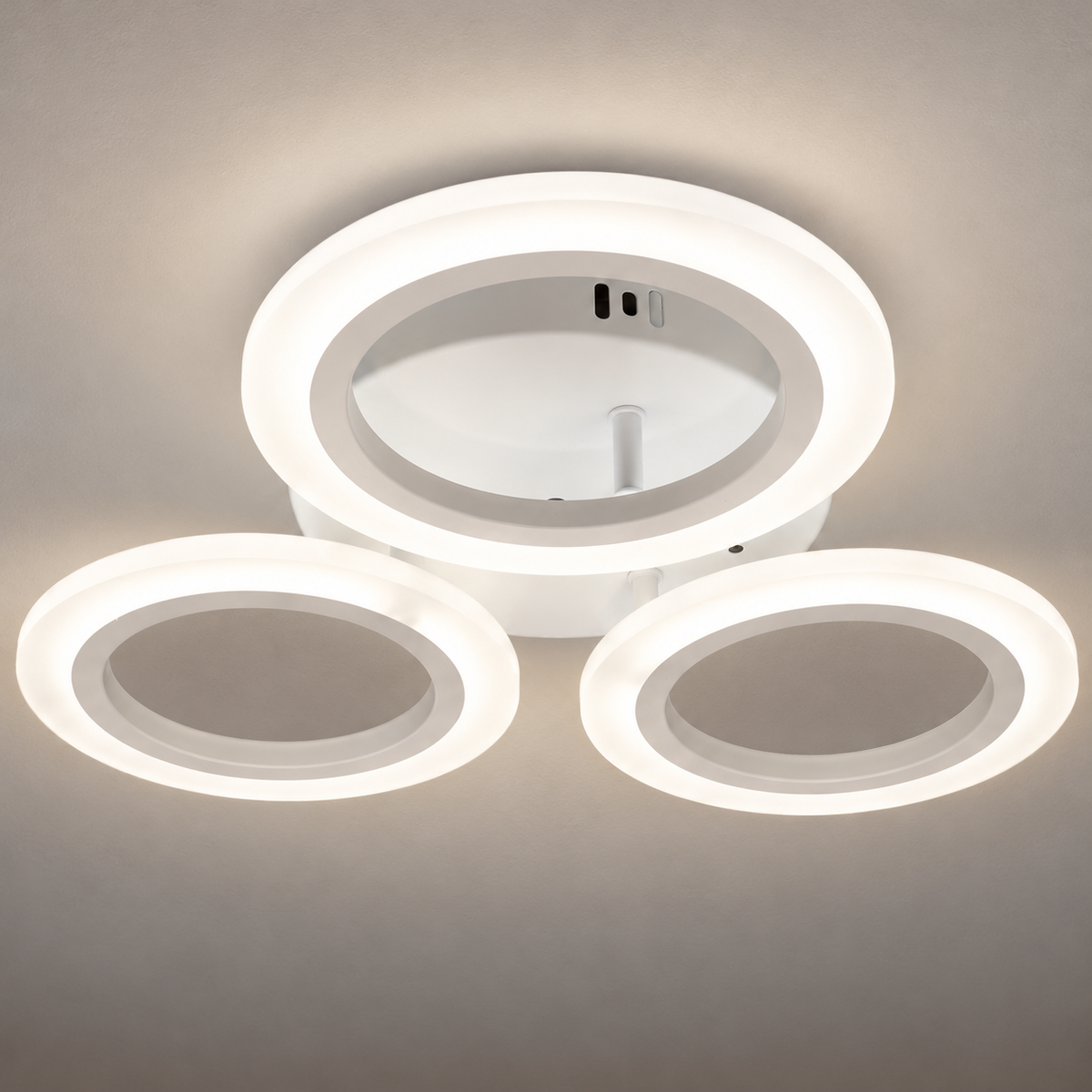 Lustra LED MARA 27W, 3 Cercuri, lumina Neutra, Alb