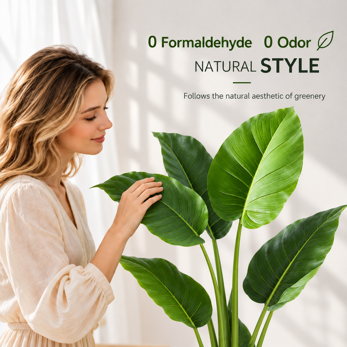 Decoratiune Epipremnum Aureum, 160 cm, 12 frunze, Verde