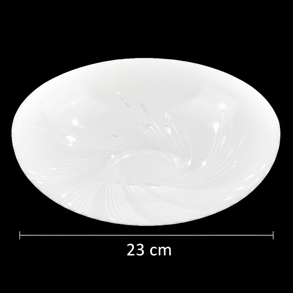 Plafonieră LED Flux 23 cm, 22W, 3000K / 4000K / 6000K, Alb, Metal si Acril