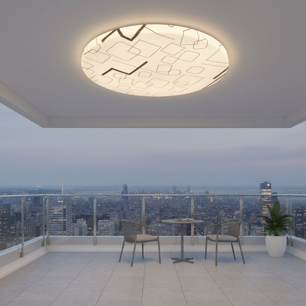 Plafonieră LED 23 cm, 22W, 3000K / 4000K / 6000K, Alb, Metal si Acril PL159/23