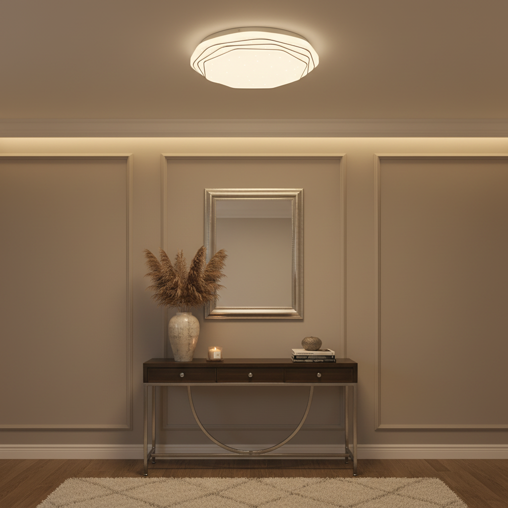 Plafonieră LED 23 cm, 22W, 3000K / 4000K / 6000K, Alb, Metal si Acril PL152/23