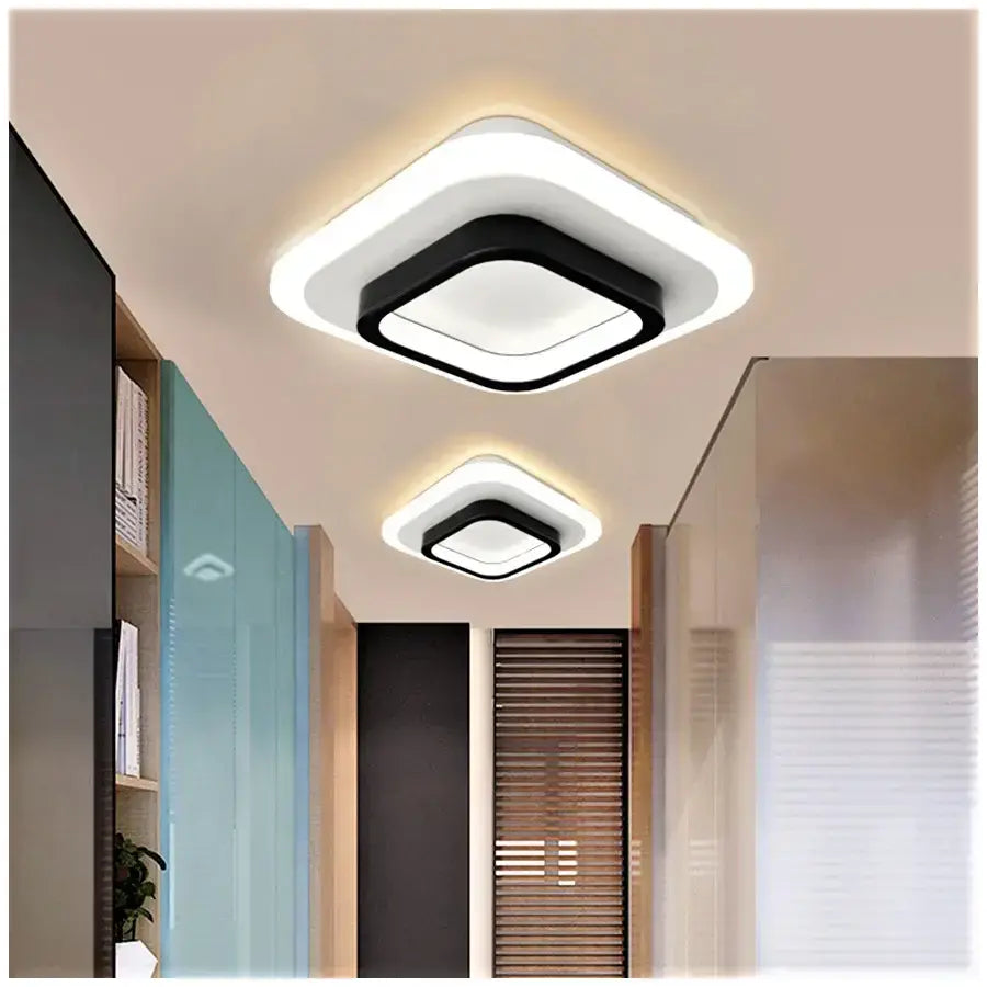 Lustra LED KHAI 20W, lumina Rece/Calda/Neutra, Alb Negru