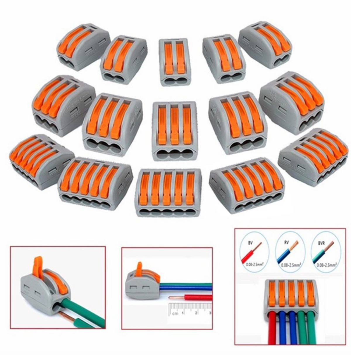 Connector for Chandelier / LED Mirror - Quick, 2 Poles, Screwless Installation, imaginea 2