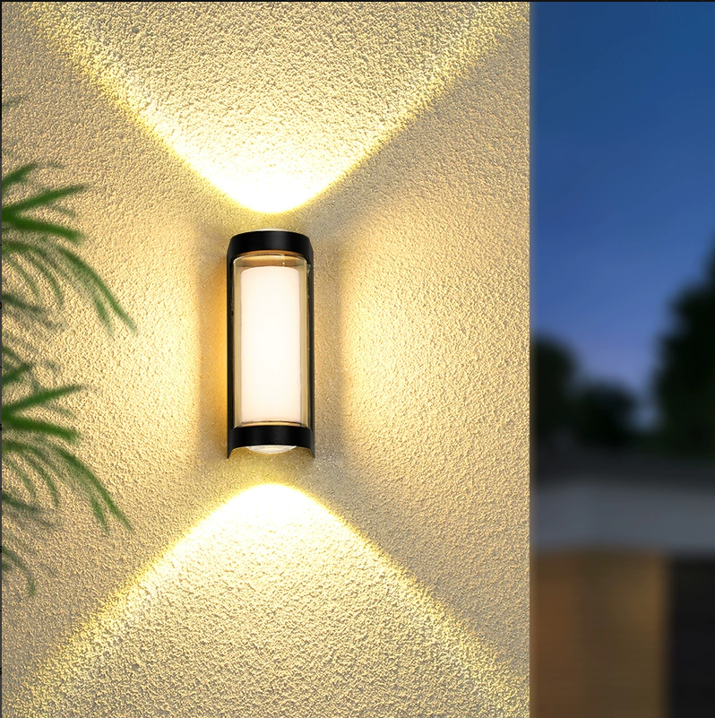 Han Outdoor LED Wall Light, 8W, Metal, Black, imaginea 1