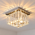 Lustra Cristal MARTINEZ Linear Luxe, Diametru 35cm, 4x E14, Crom Lucios