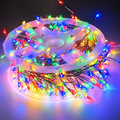Instalatie de Craciun Liniara cu Telecomanda, Tip Cluster, Lumina Multicolora, 2000cm, 600 LED-uri, IP44