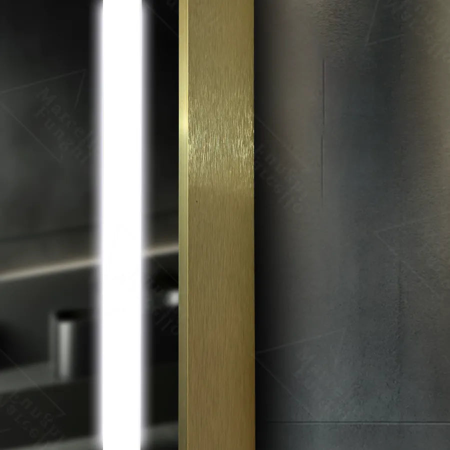Oglinda LED Rectangulara, 60x80cm, Verite Royale Gold MotionGlow Marcello, Sistem Dezaburire, Ceas & Termometru, Dimabila, imaginea 6