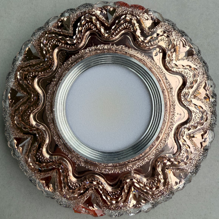 Spot LED ORBITA, 5W, Rotund, Lumina Rece / Calda, Bronz Antichizat, Rasina si Sticla SL686AB