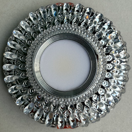 Spot LED ORBITA, 5W, Rotund, Lumina Rece + RGB, Alb, Rasina si Sticla SL680WH