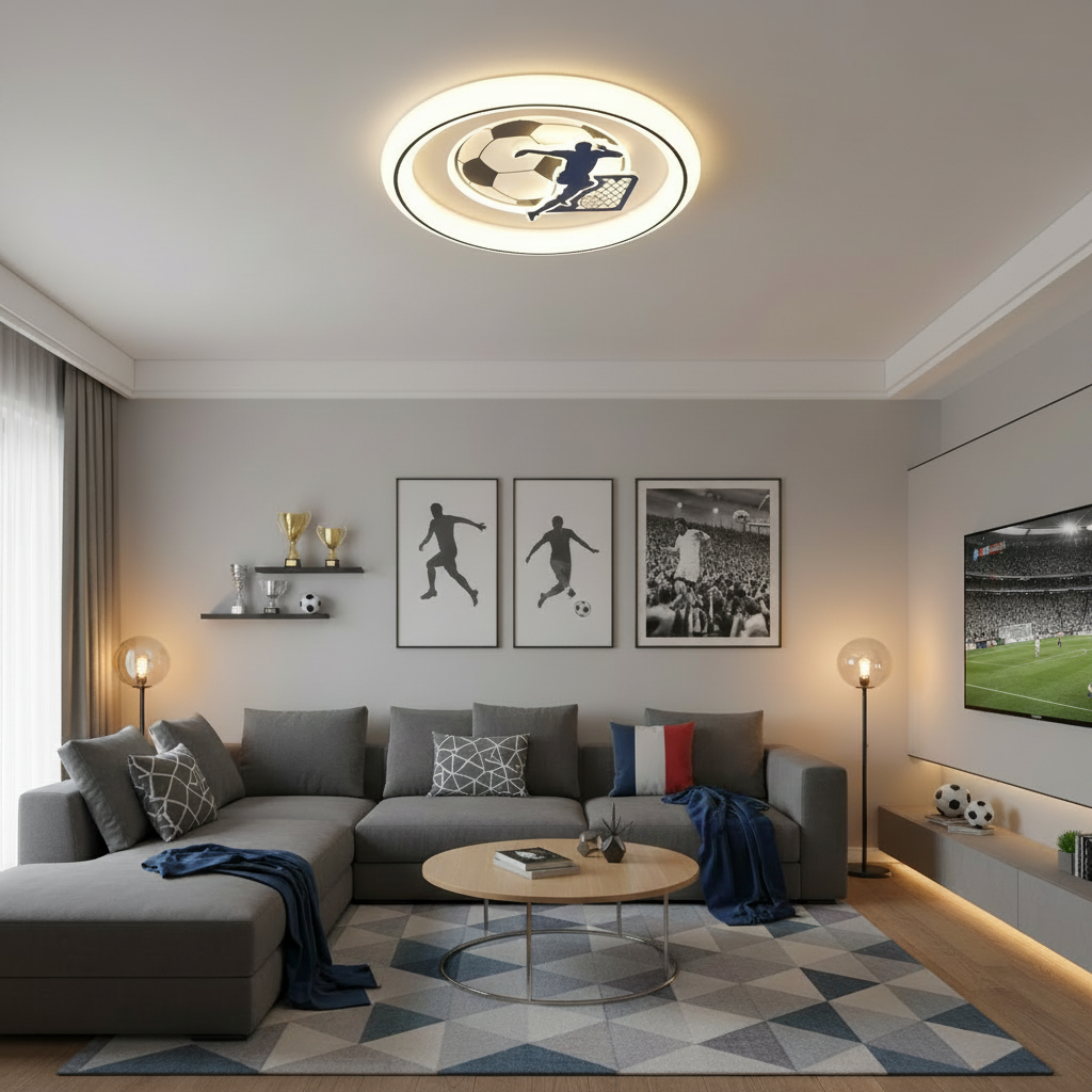 Lustra LED cu telecomanda 88W, Diametru 50cm, lumina Rece/Calda/Neutra, Albastru LL2589