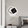 Lustra LED cu cristal PRISMIQ 39W, 3 Patrate, lumina Rece/Calda/Neutra, Negru