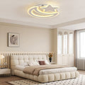 CORALIA 90W LED Chandelier with Remote Control, Moon and Star, Dimmable White/Cool/Warm/Neutral Light