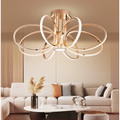 Lustra LED cu Telecomanda ORBIS Eleganza, 45W, Lumina Calda/Rece/Neutra, Dimabila, Auriu