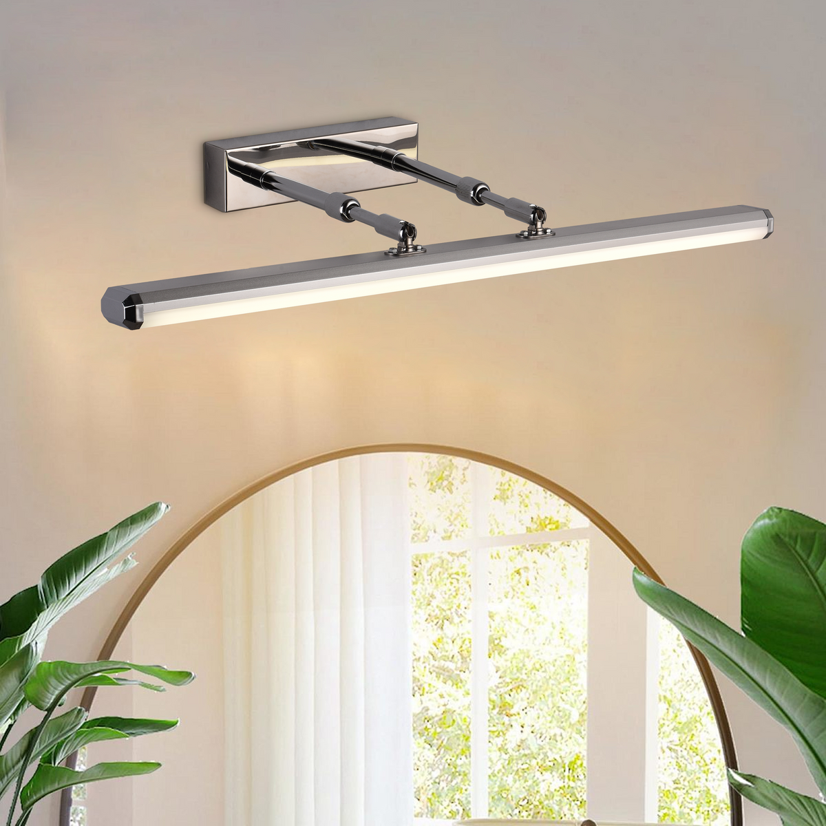 Aplica LED BALATON, 10W, liniara, lumina Calda/ Neutra/ Rece, Crom Lucios