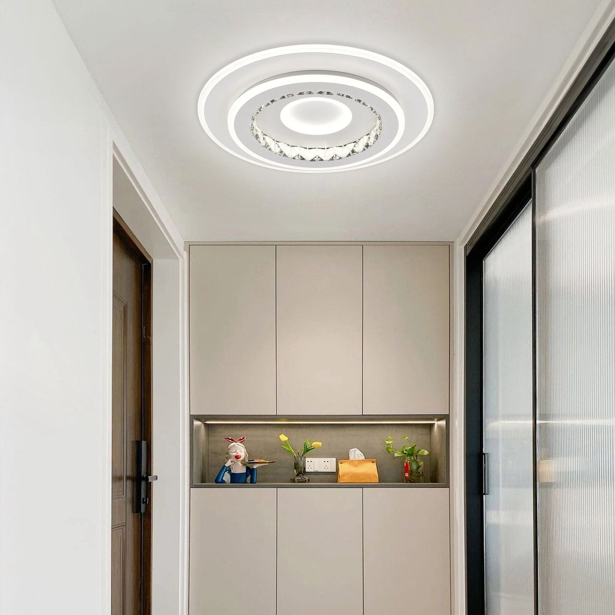 LED luster DOLIANA 70W, priemer 50cm, svetlo Studené/Teplé/Neutrálne, biele, imaginea 1
