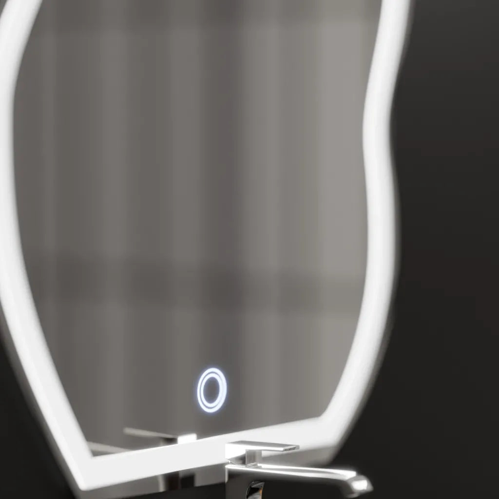 Oglinda LED Organica 50x70cm, Forma Touch, Sistem Dezaburire, Dimabila