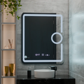 Rectangular LED Mirror, 60x80cm, Eclat MotionGlow Marcello, Clock & Thermometer, Defogger System, Cosmetic Magnifier, Dimmable
