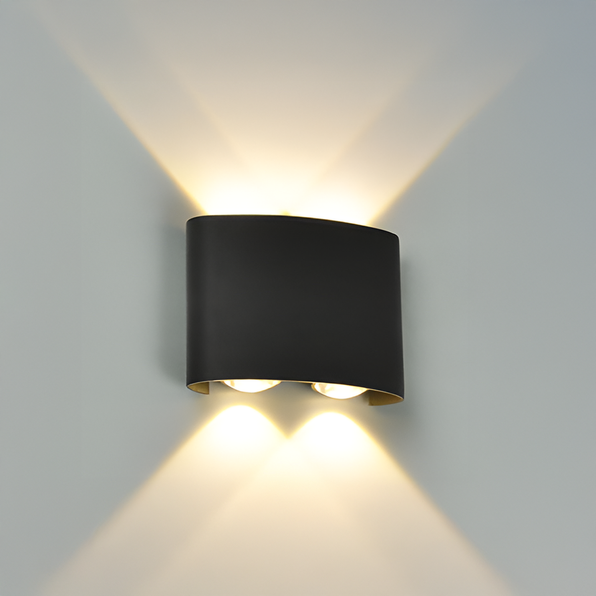 LED Chandelier for Outdoor and Indoor Use, 4 x 1W Light Sources, IP65, ABS, Black, 3000K, imaginea 1