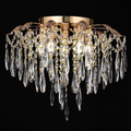 Candelabru Cristal LUMIRA Eleganza, 5x E14, Diametru 48cm, Auriu Lucios