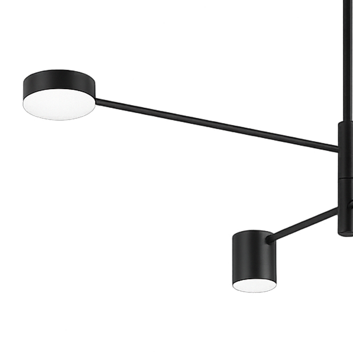 LED luster GALIOS 48 W, 4 svetlá, studené/teplé/neuterálne svetlo, čierny, imaginea 2