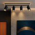 Proiector LED Ellen 46W Lumina Rece/Calda/Neutra Reglabil Acril si Metal Negru