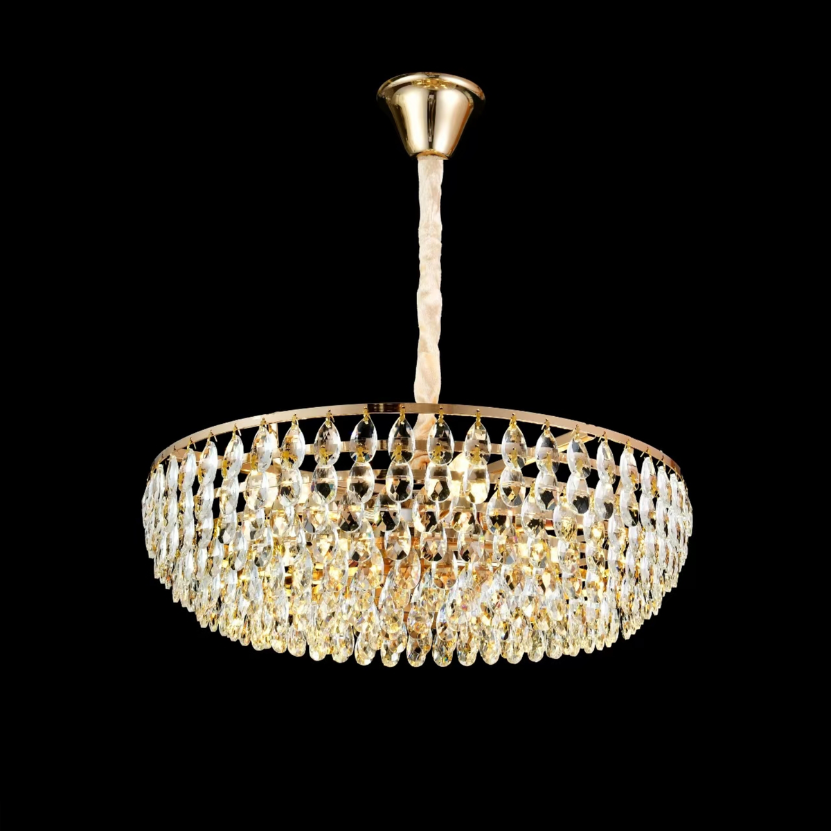 Candelabru Cristal CC1677/400GD, 4xE14, Auriu Lucios, Inaltime Reglabila, Metal si Cristal