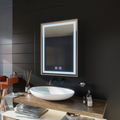 Oglinda LED Touch Kariri, 60x80 cm, functie Dezaburire, Rama Gold Rose Brushed
