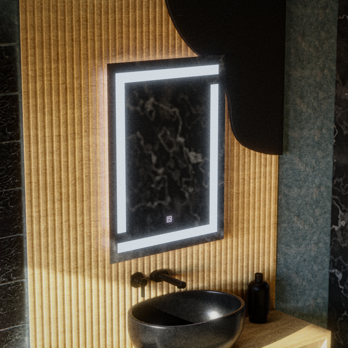 Oglinda LED Giga, 60x80cm, 14W, Touch, Lumina 6000K, imaginea 5