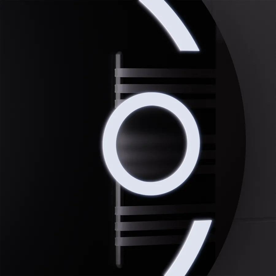 Oglinda LED Rotunda, 22W,  70cm, Visio MotionGlow Marcello, Sistem Dezaburire, Ceas & Termometru, Lupa Cosmetica, Dimabila, imaginea 3