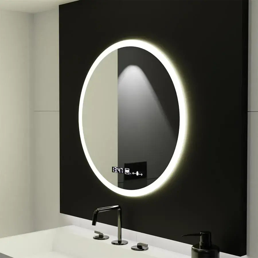Kulaté LED zrkadlo, 70 cm, Elysee MotionGlow Marcello, systém odmrazovania, hodiny a teplomer, dimovateľné, imaginea 3