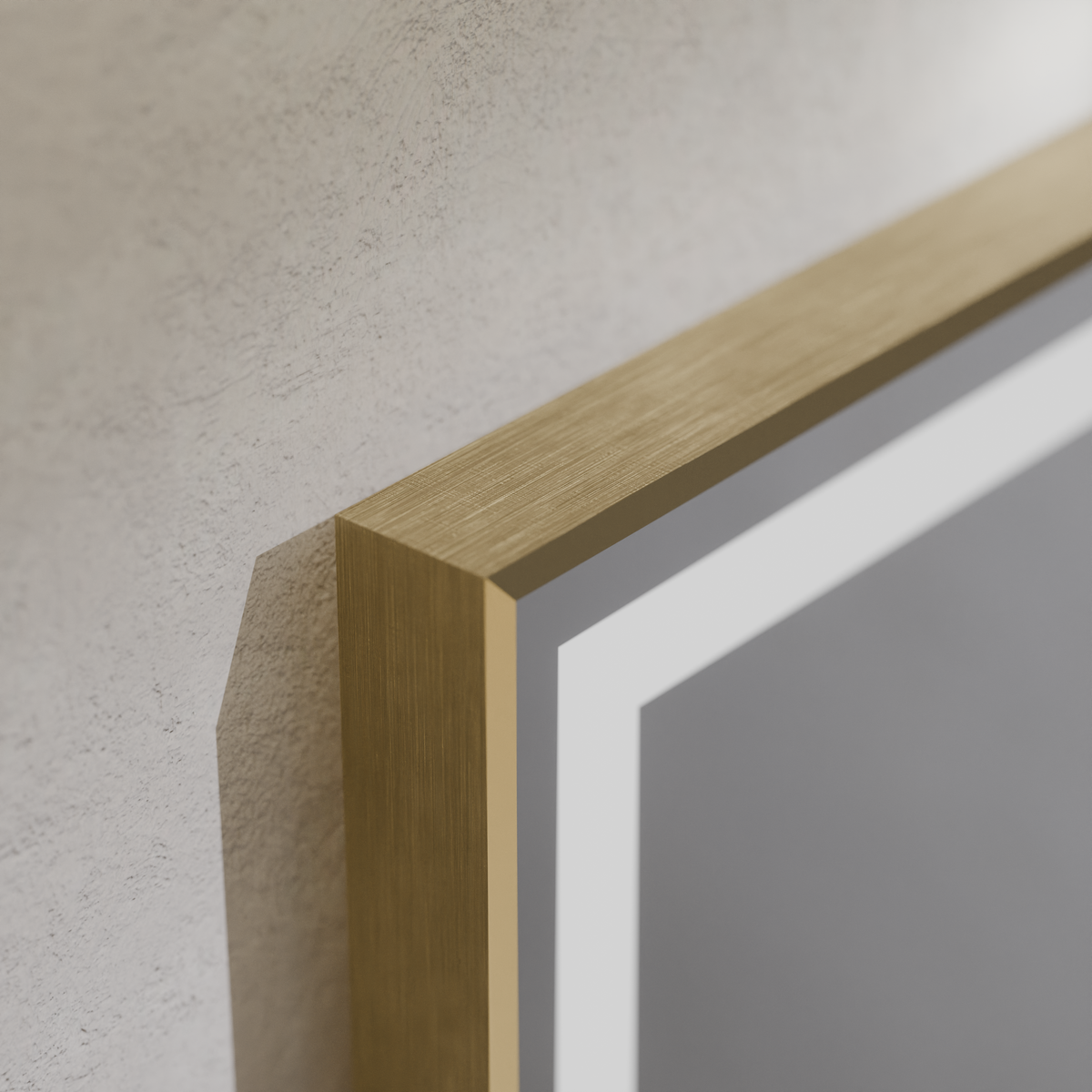 Oglinda LED Rectangulara, 60x80cm, Verite Royale Gold MotionGlow Marcello, Sistem Dezaburire, Ceas & Termometru, Dimabila, imaginea 2