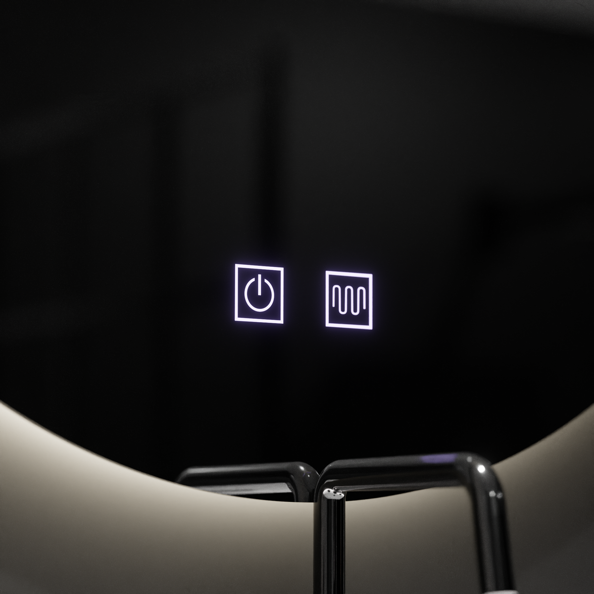 Oglinda LED Semiluna 54x60, Arcana Touch, Sistem Dezaburire, Dimabila