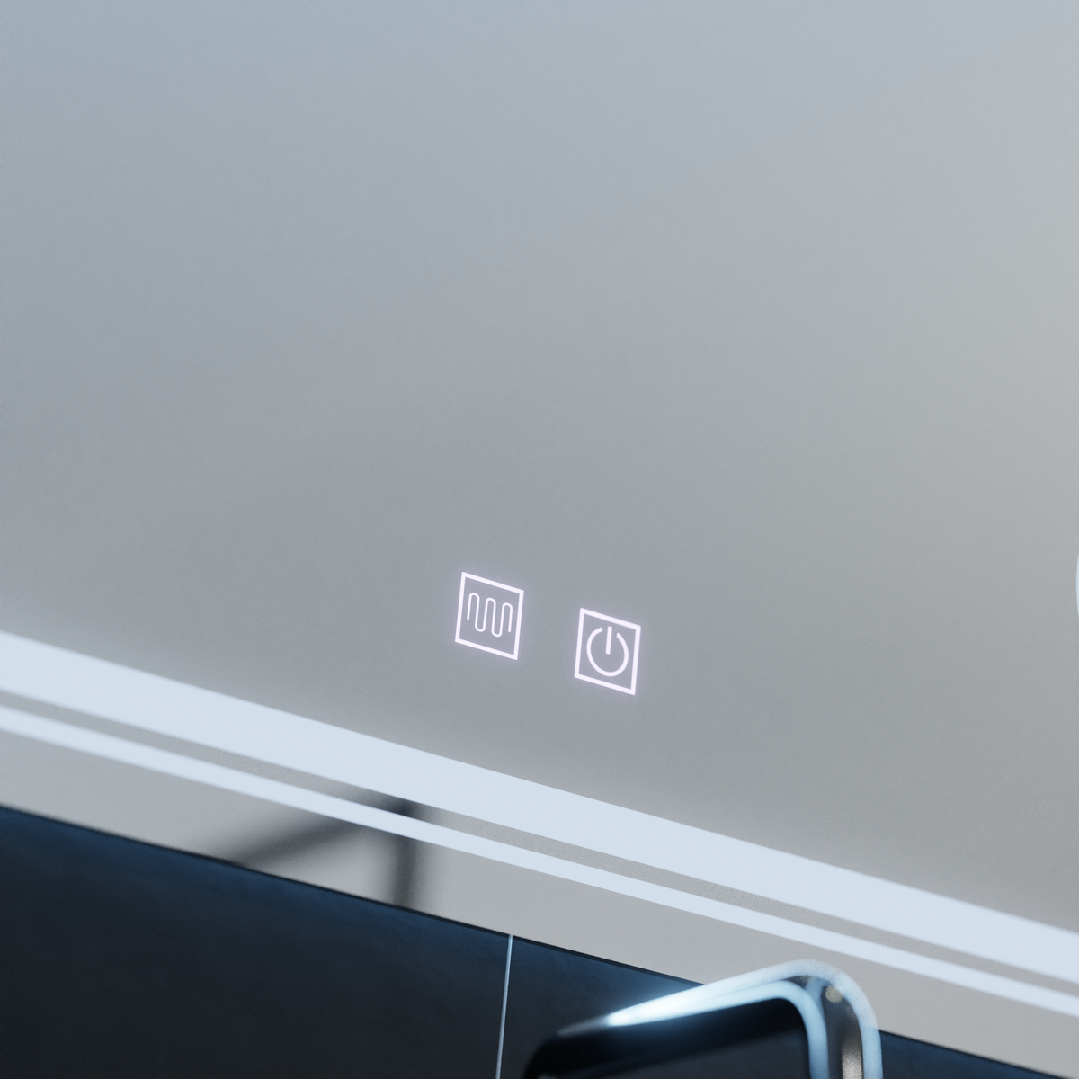 Oglinda LED Rectangulara, 80x60cm, CANTO Touch, Sistem Dezaburire, Dimabila