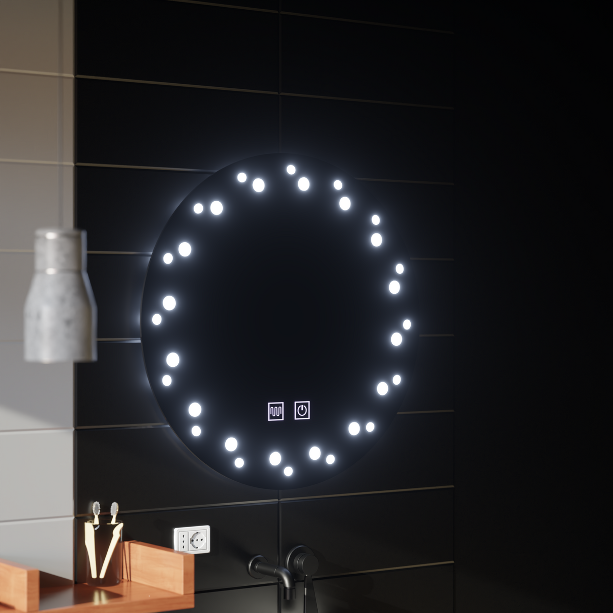 Oglinda LED Touch Ivory Sistem Dezaburire 70X70cm