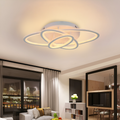 Plafoniera LED cu telecomanda TIANA 78W, 3 Elipse, lumina Rece/Calda/Neutra, Dimabila, Alb
