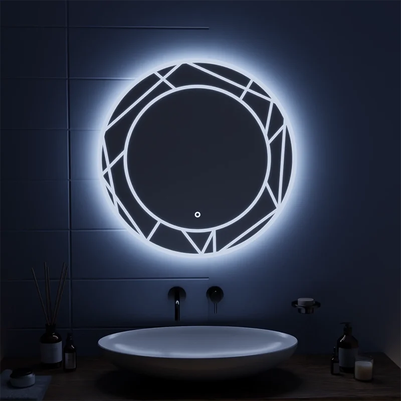 Oglinda LED Touch ASTRIX, 70cm, 6000K, Dimabila, Sistem Dezaburire