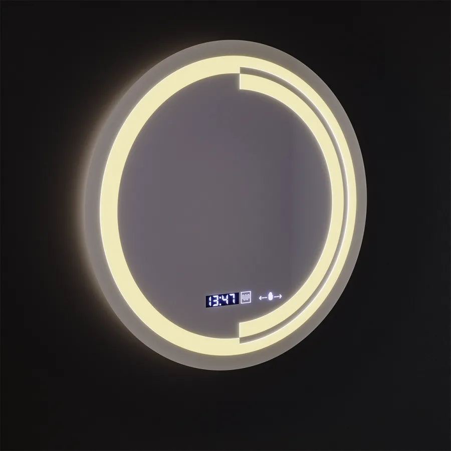 Kulaté LED zrkadlo, 60 cm, senzor pohybu MotionGlow Consuel Marcello, systém zmlazovania, hodiny a teplomer, dimovateľné, imaginea 4