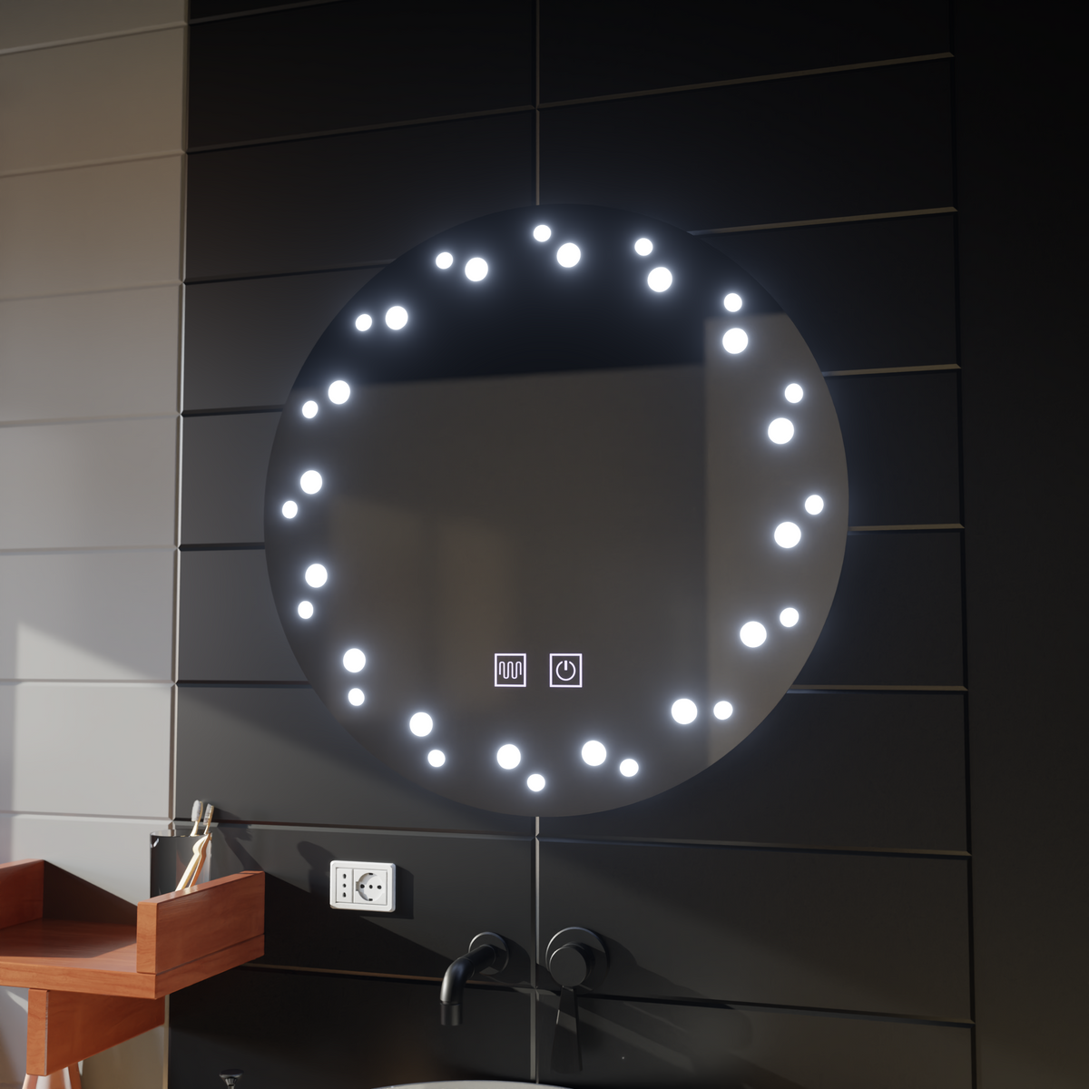 Oglinda LED Touch Ivory Sistem Dezaburire 70X70cm