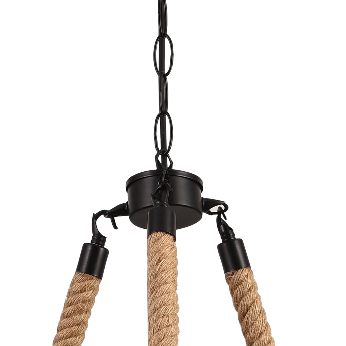 Lustra Suspendata Vintage, LV571/3BK, 3xG9, Maro, Metal si Sfoara