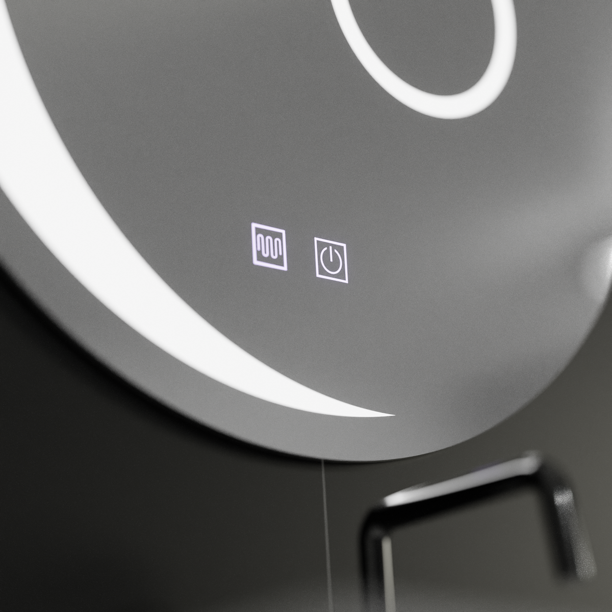 Oglinda LED Rotunda, 60cm, Orbis Touch, Sistem Dezaburire,Dimabila, imaginea 2