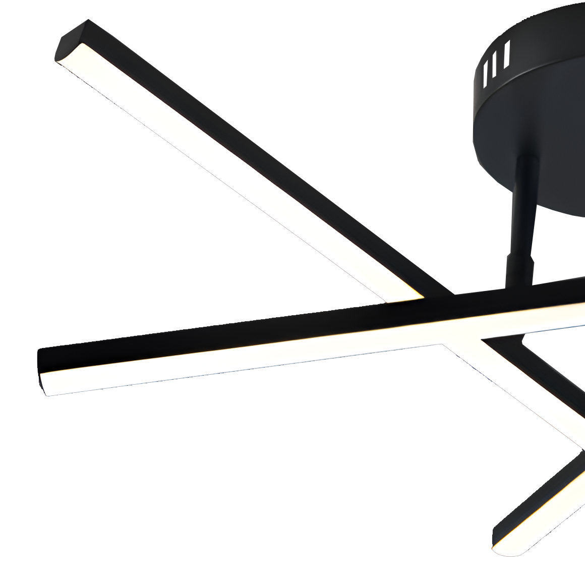 Lustra LED cu telecomanda 41W, 3 Elemente, Liniara, lumina Rece/Calda/Neutra, Dimabila, Negru