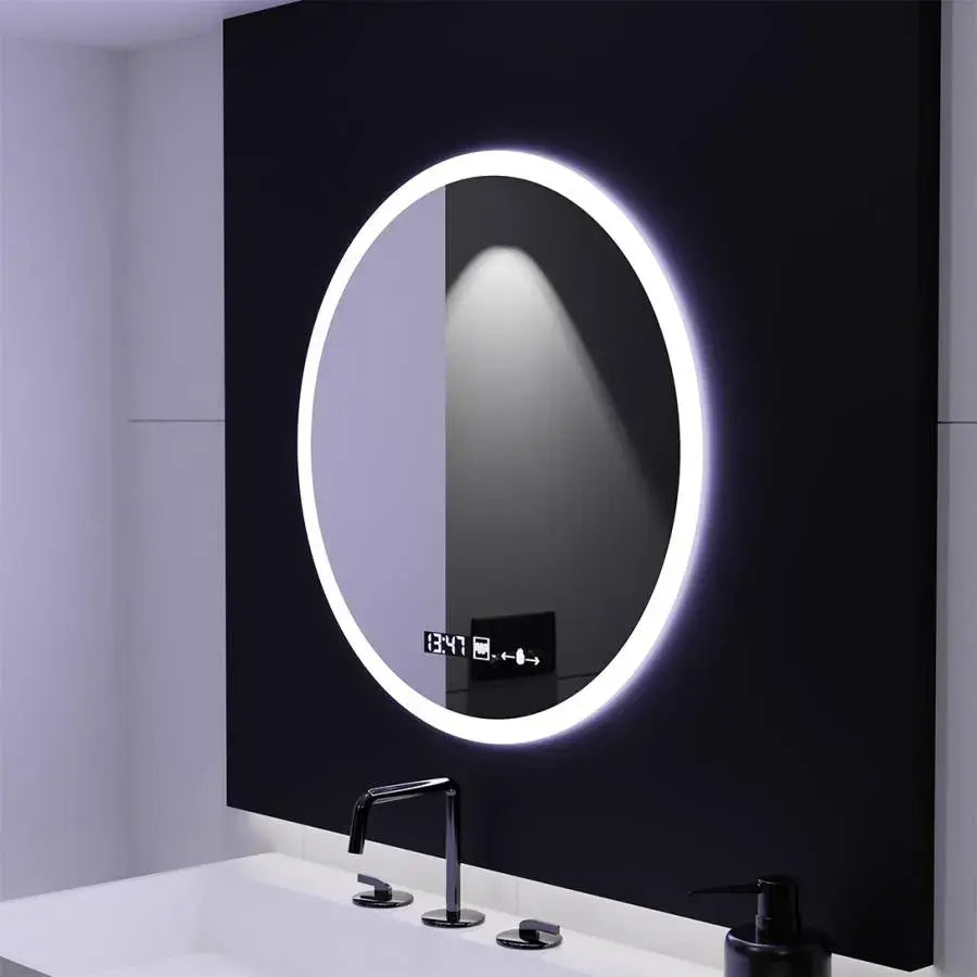 Kulaté LED zrkadlo, 70 cm, Elysee MotionGlow Marcello, systém odmrazovania, hodiny a teplomer, dimovateľné, imaginea 5