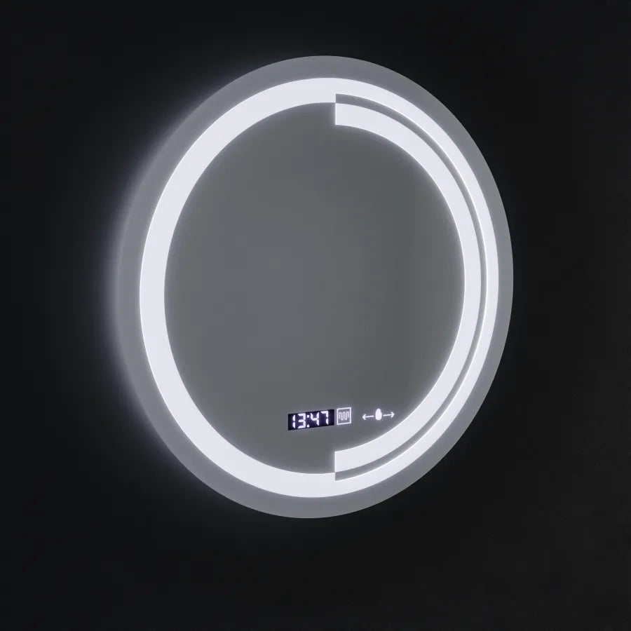 Kulaté LED zrkadlo, 60 cm, senzor pohybu MotionGlow Consuel Marcello, systém zmlazovania, hodiny a teplomer, dimovateľné, imaginea 5