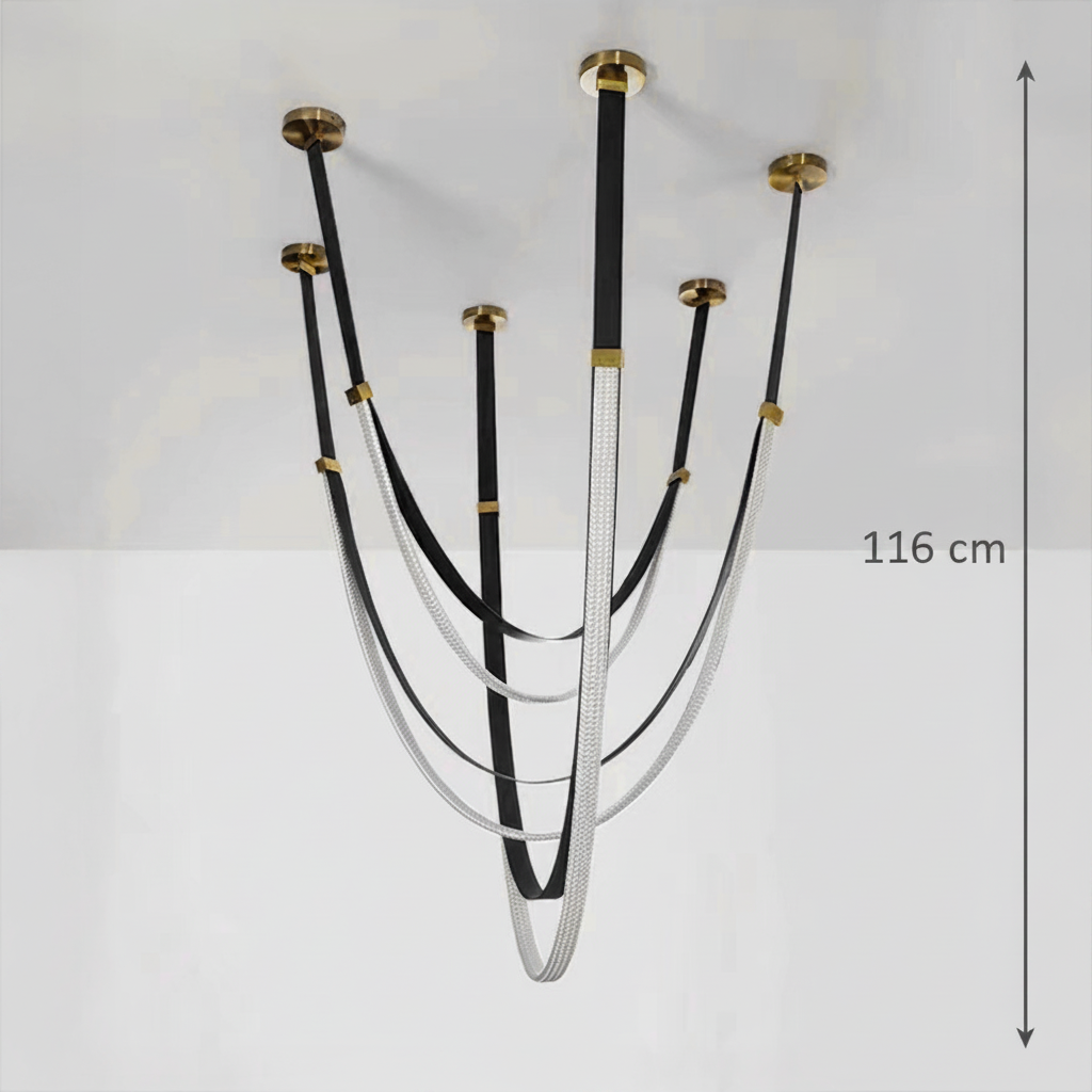 Candelabru Modern, LED, ARIA Largo, 31W, lumina Calda, Negru