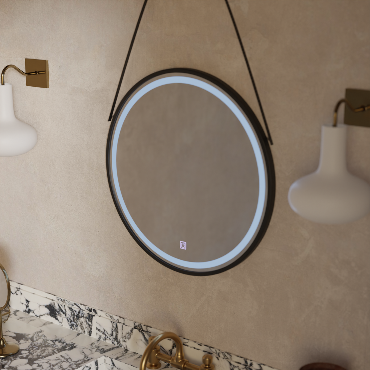 Oglinda LED Rotunda, 60cm, Basic Touch